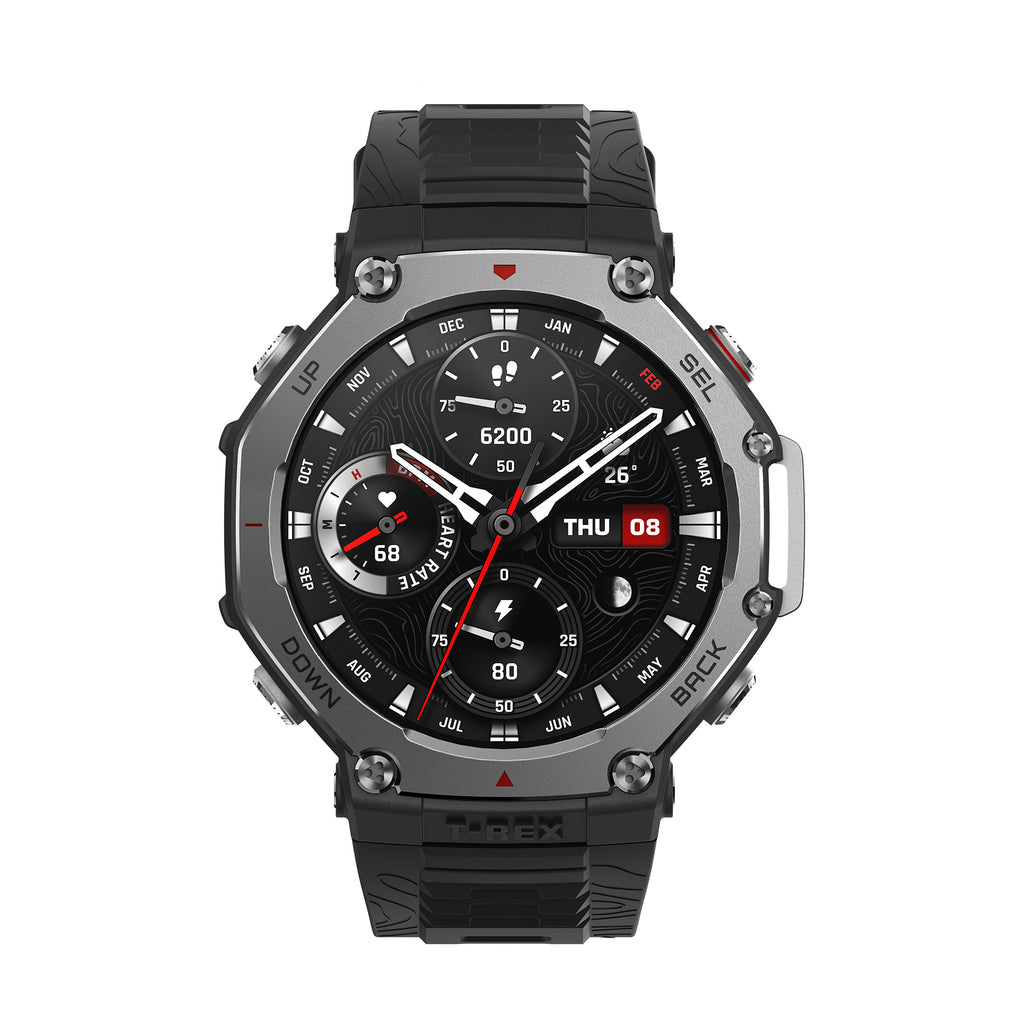 Amazfit T-Rex 3 Grå (Svart Silikonband) – Amazfit
