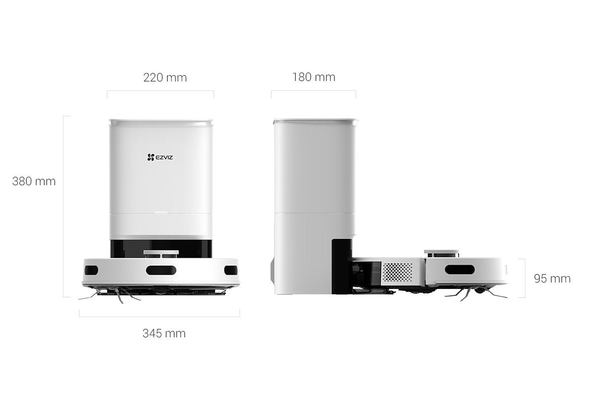 Self-contained hoover EZVIZ RE5 PLUS cleaning robot (CS-RE5P-TWT2) White – ezviz