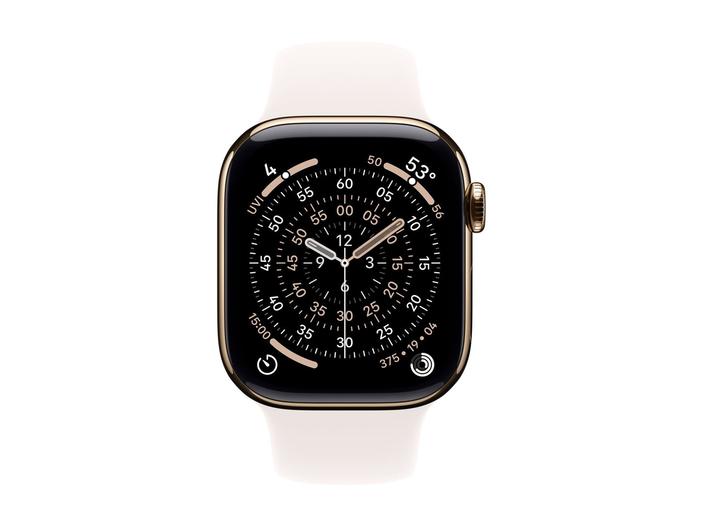 Apple Watch Series 11 42mm 5G Guld Titanium (Ljusrosa Gummiband M/L) – Apple
