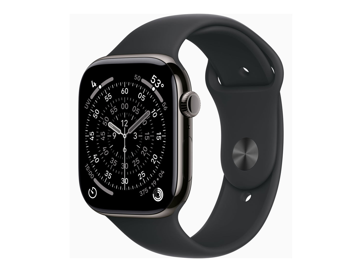Apple Watch Series 11 46mm 5G Slate Titanium (Black Rubber Strap S/M)