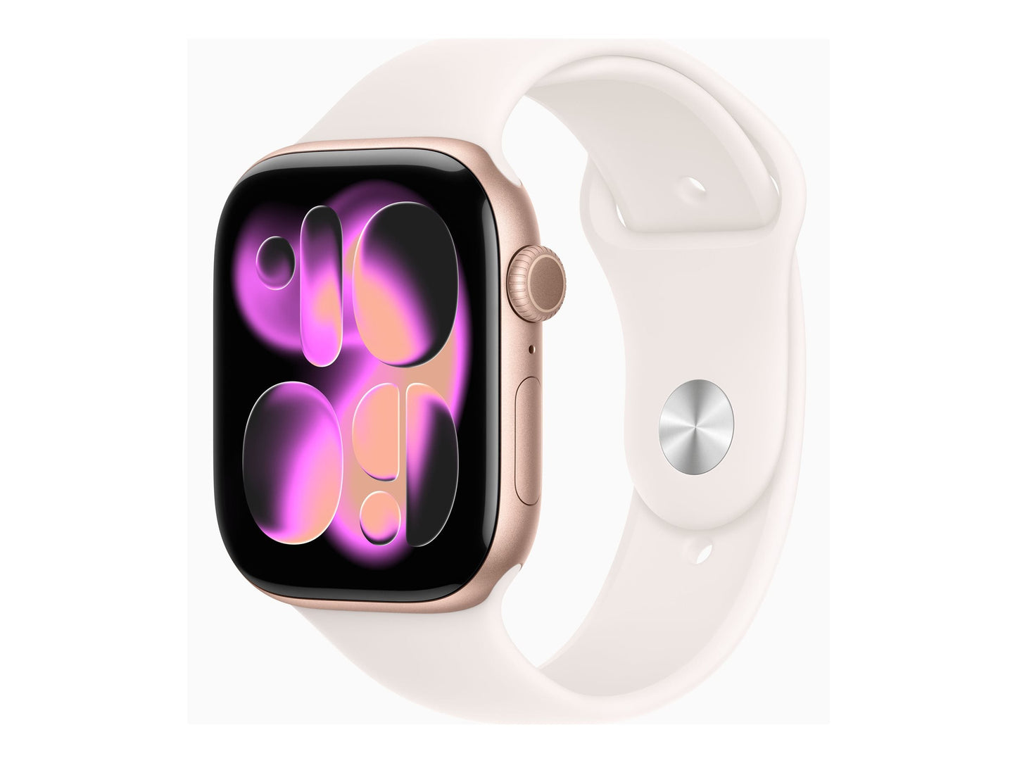 Apple Watch Series 11 46mm 5G Guld (Ljusrosa Gummiband S/M) – Apple