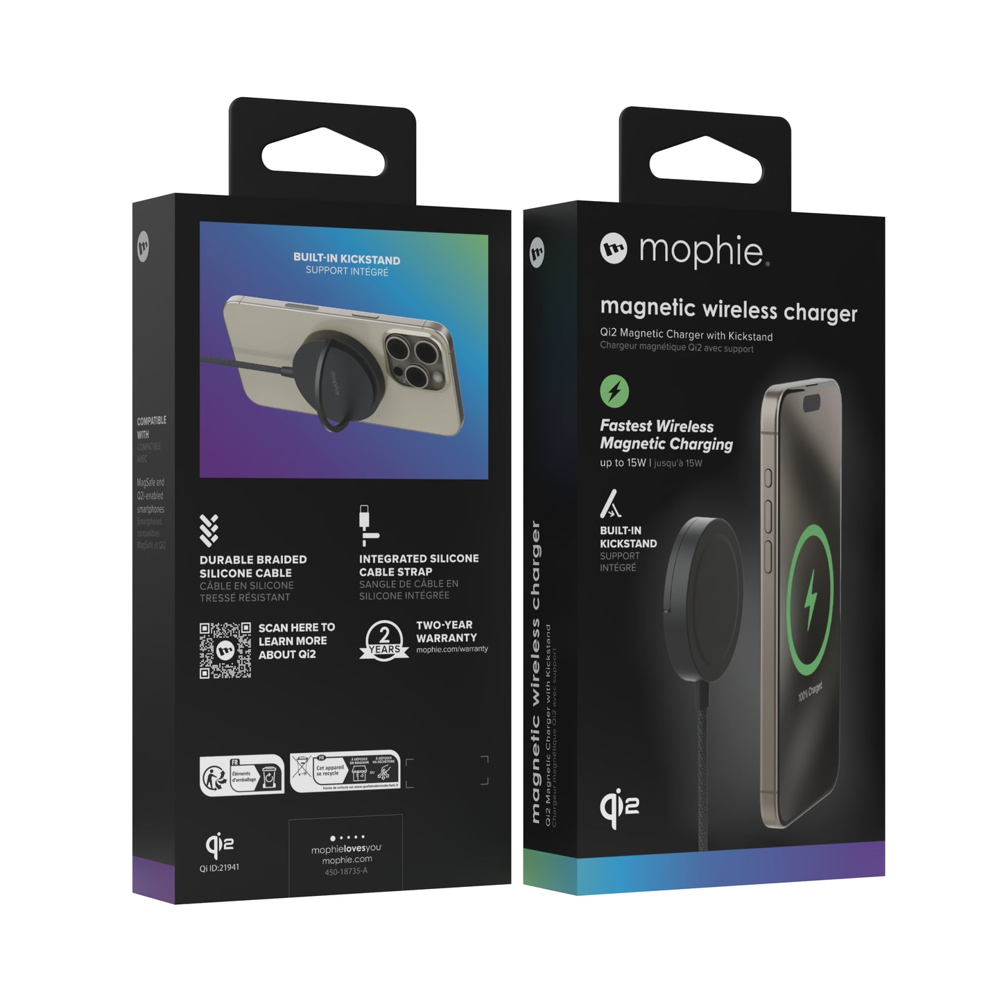Mophie Trådlös Laddare Stand Svart – Mophie