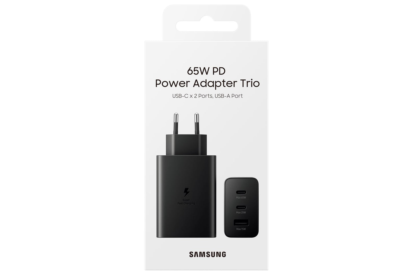 Samsung 3-USB Snabbladdare 65W Svart – Samsung