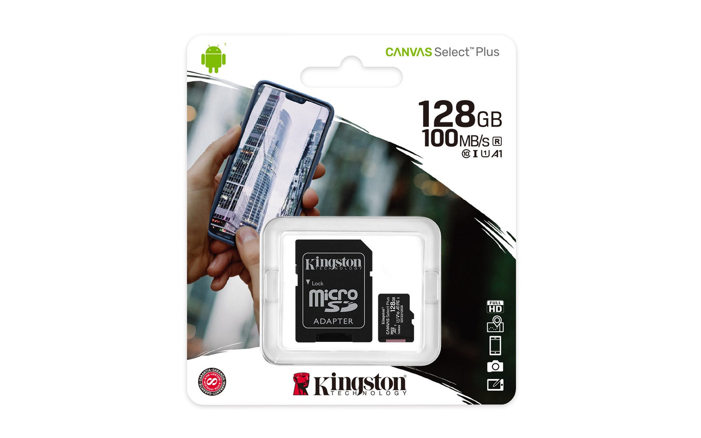 Kingston Canvas Select Plus microSDXC 128GB + SD adapter