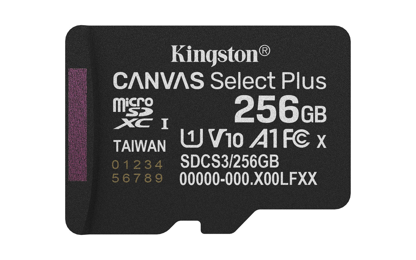 Kingston Technology Canvas Select Plus Gen3 256 GB MicroSDXC UHS-I Klass 10
