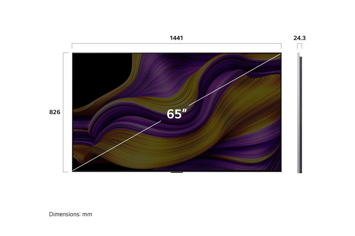 LG OLED65G51LW TV 165.1 cm (65") 4K Ultra HD Smart TV Wi-Fi Black