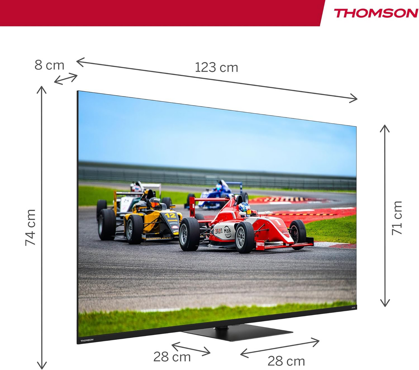 Thomson Q70 Series 55QG7C14 TV-apparat 139,7 cm (55") 4K Ultra HD Smart-TV Wi-Fi Svart 350 cd/m²