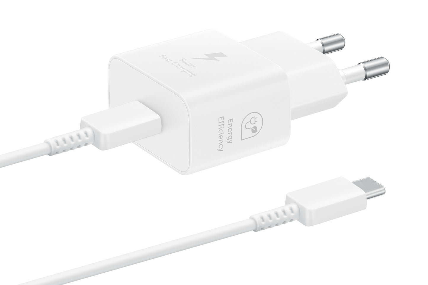 Samsung USB-C Snabbladdare 25W T2510 + USB-C Kabel Vit – Samsung