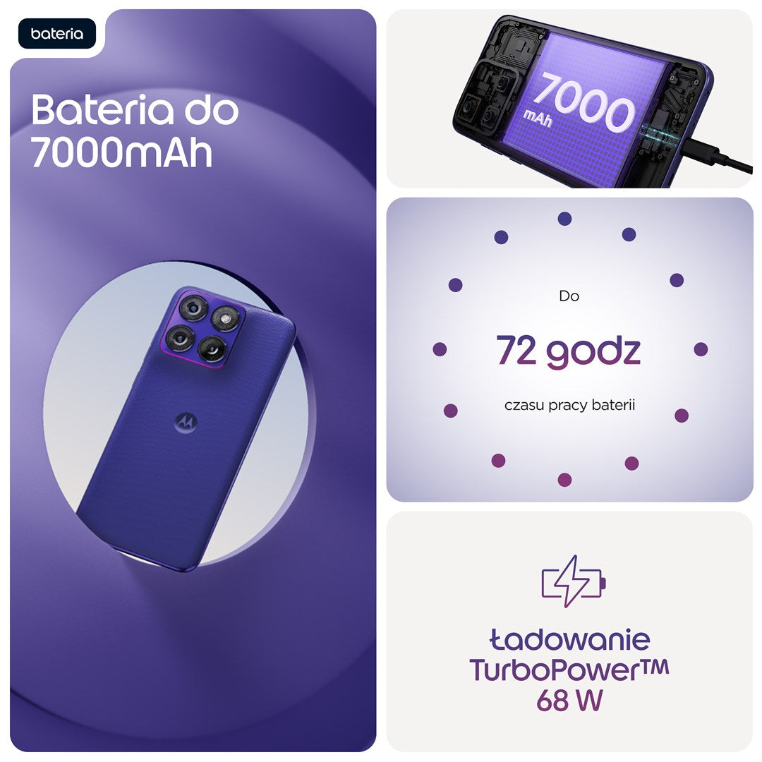 Motorola edge 70 fusion 17.2 cm (6.78") Dual SIM Android 16.0 5G USB Type-C 12 GB 256 GB 7000 mAh Violet – Motorola