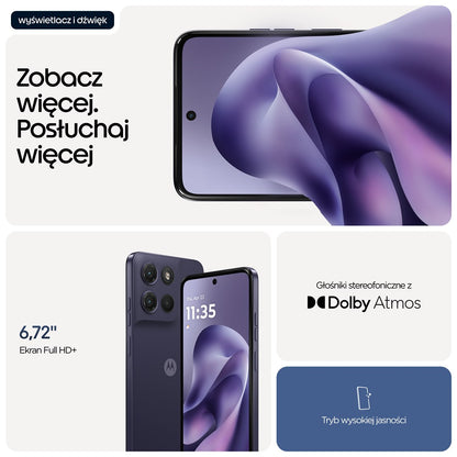 Motorola Moto G17 8/128 GB smartphone in PANTONE Evening Blue (Violet)