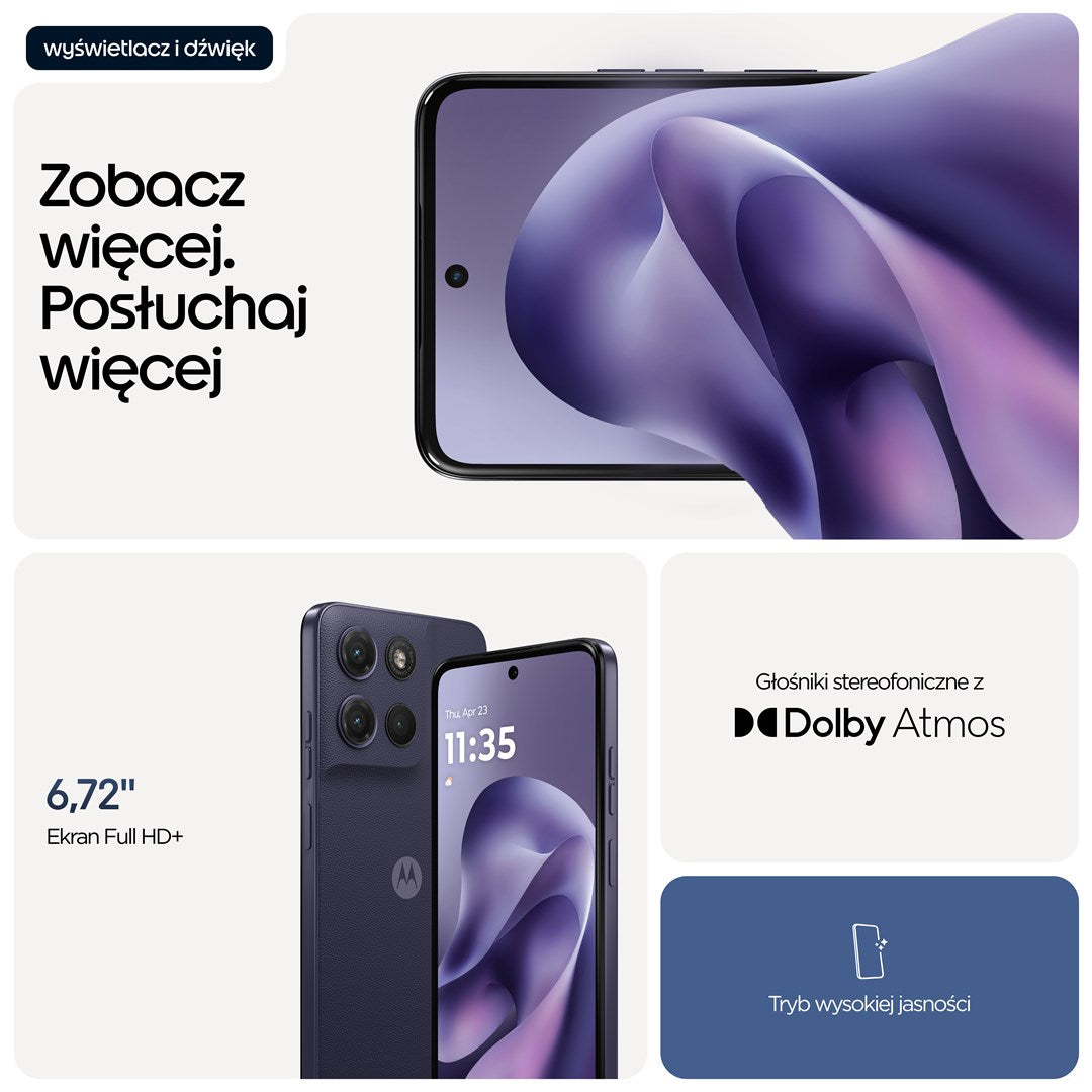 Motorola Moto G17 8/128 GB smartphone in PANTONE Evening Blue (Violet) – Motorola