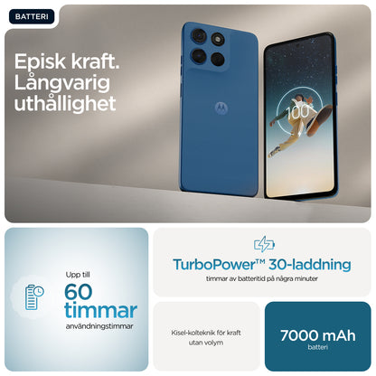 Motorola moto g57 power 17,1 cm (6.72") Dubbla SIM-kort Android 16.0 5G USB Type-C 12 GB 256 GB 7000 mAh Blå