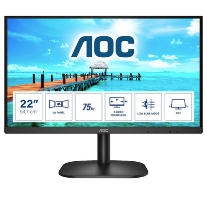 AOC B2 22B2H/EU LED display 54.6 cm (21.5") 1920 x 1080 pixels Full HD Black – AOC