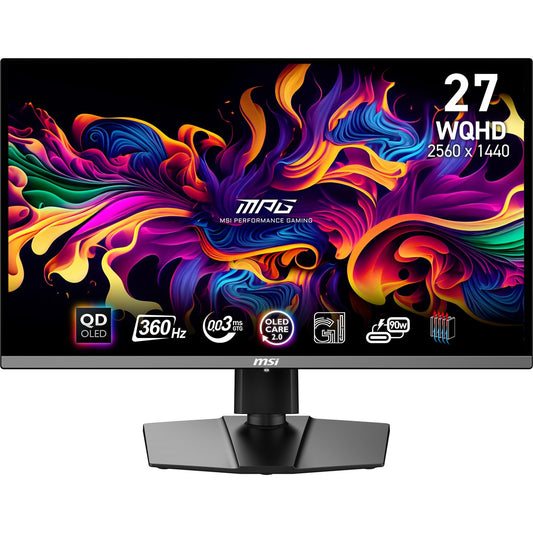 MSI 26.5" MPG 271QRX QD-OLED WQHD 360 Hz gaming monitor, black