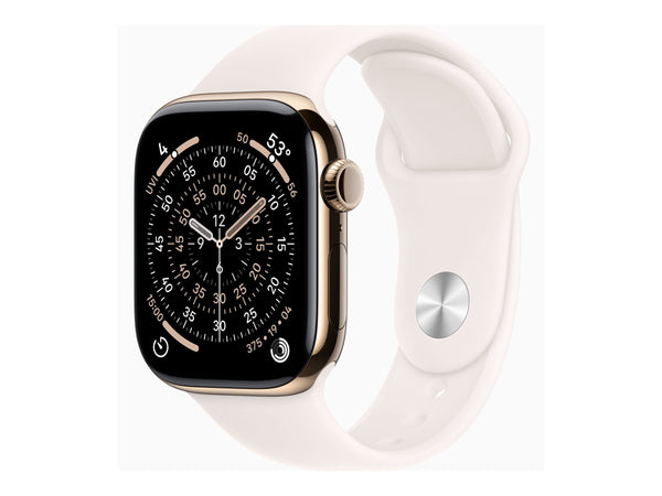 Apple Watch Series 11 42mm 5G Gold Titanium (Light Pink Rubber Strap S/M)