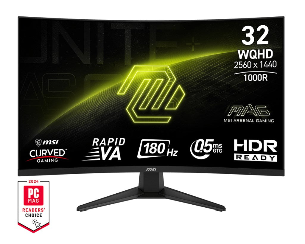 MSI MAG 325CQF computer monitor 80 cm (31.5") 2560 x 1440 pixels Wide Quad HD Black – MSI
