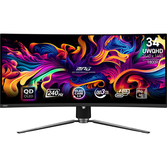 MSI MPG 341CQPX QD-OLED computer monitor 86.4 cm (34") 3440 x 1440 pixels UltraWide Quad HD Black – MSI