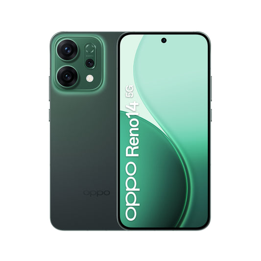 OPPO 14 5G Reno14 5G 16,7 cm (6.59") Dubbla SIM-kort Android 15 USB Type-C 12 GB 512 GB 6000 mAh Grön