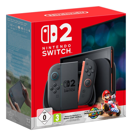 Nintendo Switch 2 + Mario Kart World portable game console 20.1 cm (7.9") 256 GB Touchscreen Wi-Fi Black – NINTENDO