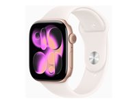 Apple Watch Series 11 46mm 5G Guld (Ljusrosa Gummiband S/M) – Apple