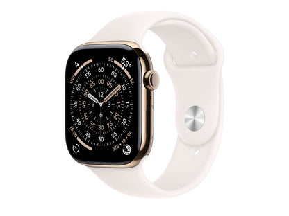 Apple Watch Series 11 46mm 5G Guld Titanium (Ljusrosa Gummiband M/L) – Apple