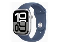 Apple Watch Series 10 4G 46mm Silver (Blå Gummiband S/M) – Apple