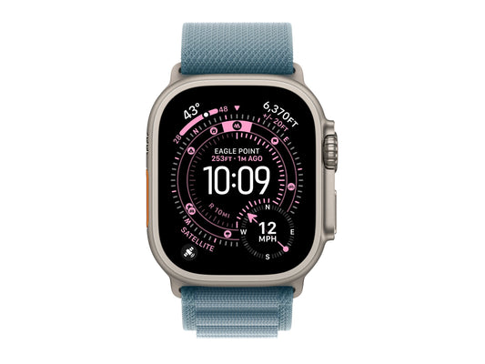 Apple Watch Ultra 3 49mm Titanium (Blå Nylonband L) – Apple