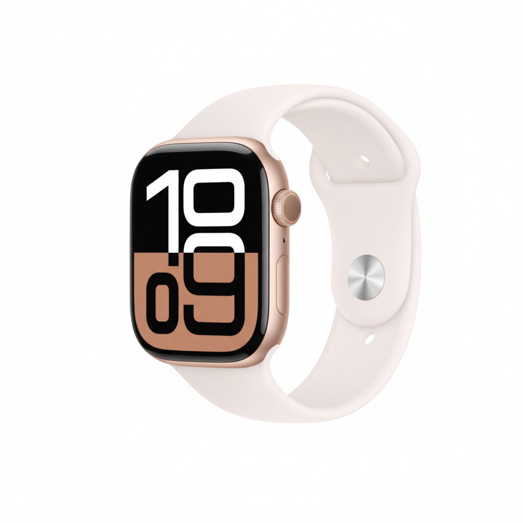 Apple Watch Series 10 46mm Guld (Rosé Gummiband M/L) – Apple