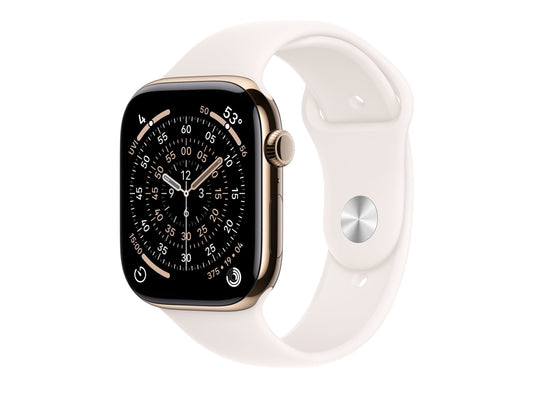 Apple Watch Series 11 46mm 5G Guld Titanium (Ljusrosa Gummiband S/M) – Apple
