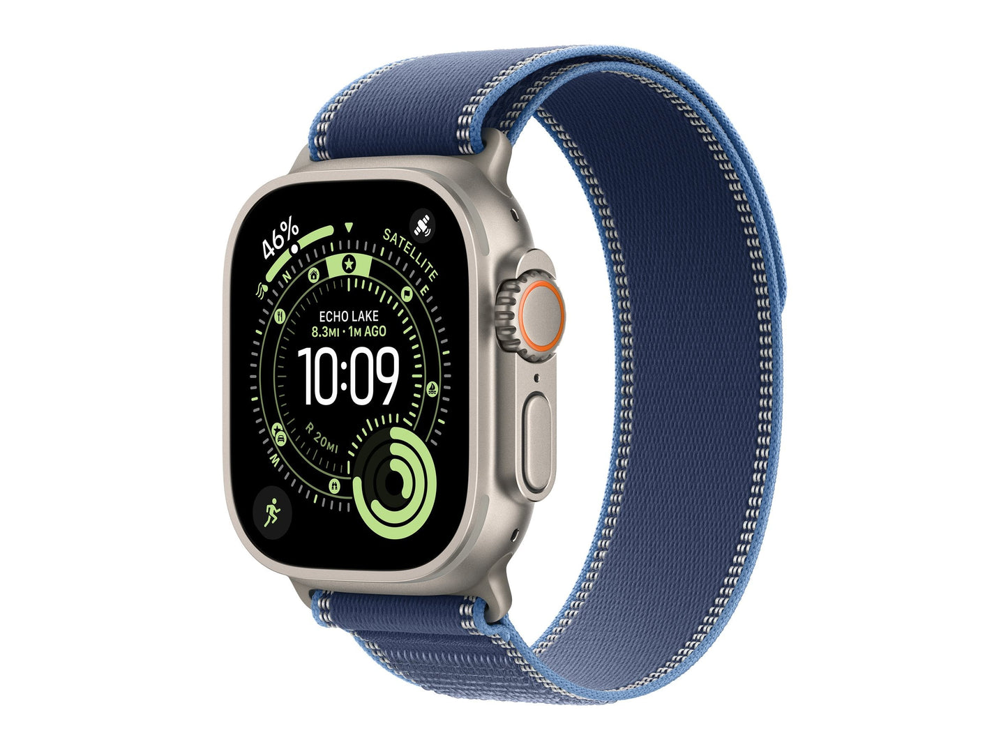 Apple Watch Ultra 3 49mm Titanium (Blå Textilband M/L) – Apple