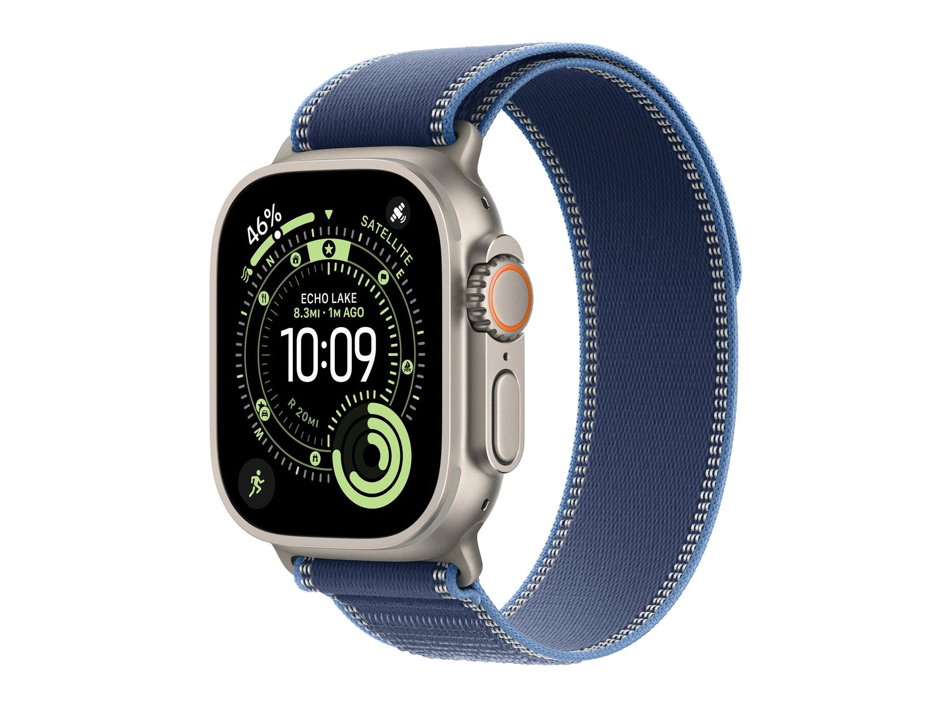 Apple Watch Ultra 3 49mm Titanium (Blå Textilband M/L) – Apple