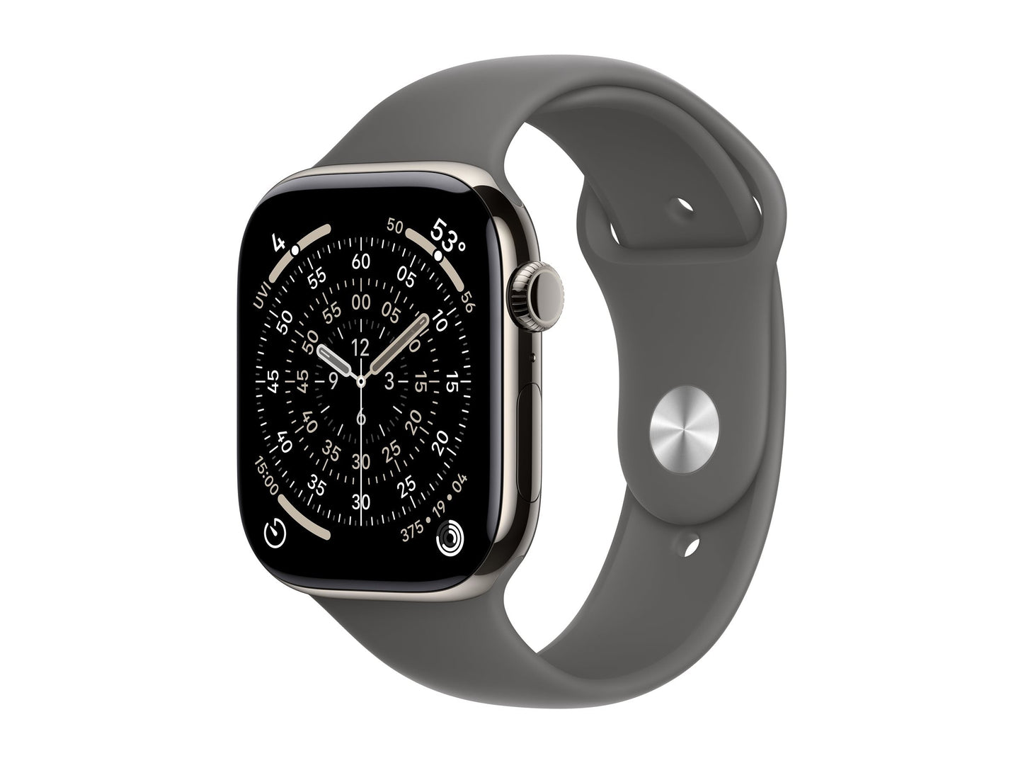 Apple Watch Series 11 46mm 5G Naturel Titanium (Grå Gummiband S/M) – Apple