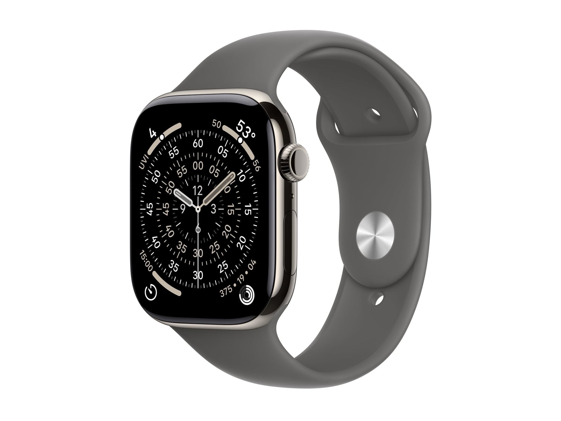 Apple Watch Series 11 46mm 5G Naturel Titanium (Grå Gummiband S/M) – Apple