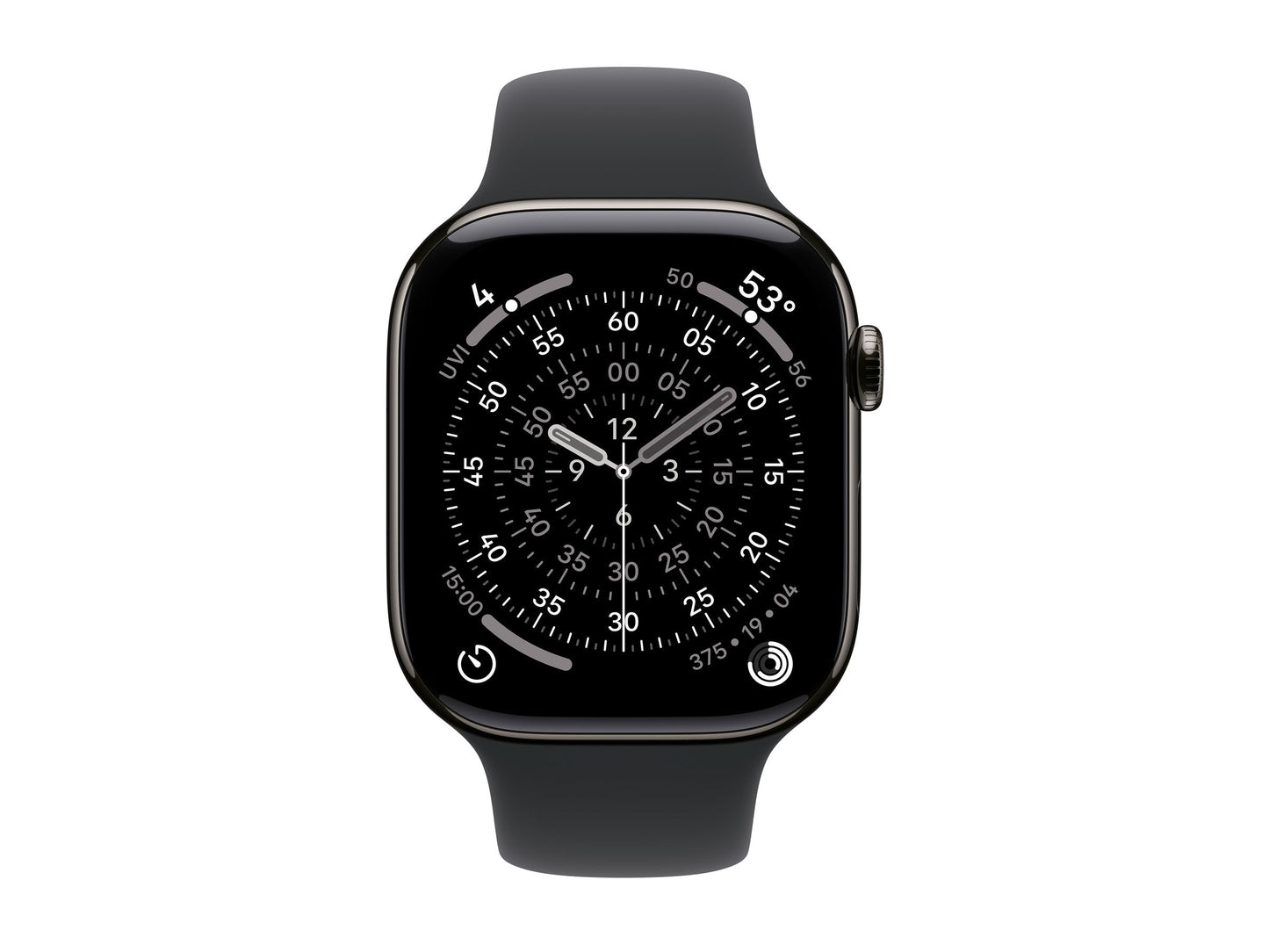 Apple Watch Series 11 46mm 5G Skiffer Titanium (Svart Gummiband M/L) – Apple
