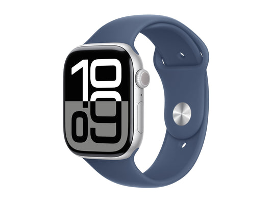 Apple Watch Series 10 46mm Silver (Blå Gummiband M/L) – Apple