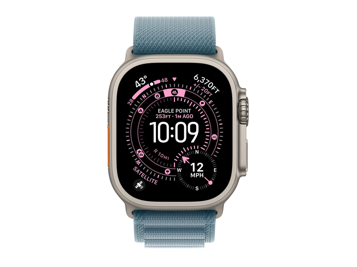 Apple Watch Ultra 3 49mm Titanium (Blå Nylonband L) – Apple