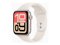 Apple Watch SE 3 44mm 5G Guld (Beige Gummiband S/M) – Apple