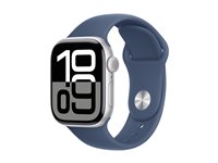 Apple Watch Series 10 42mm Silver (Blå Gummiband S/M) – Apple