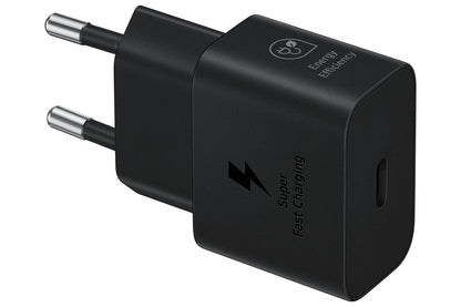 Samsung USB-C Snabbladdare 25W T2510 + USB-C Kabel Svart – Samsung