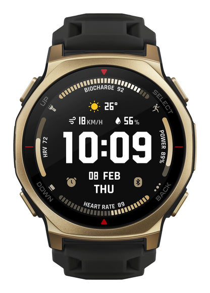 Amazfit T-Rex 3 Pro 44mm Guld (Svart Silikonband) – Amazfit
