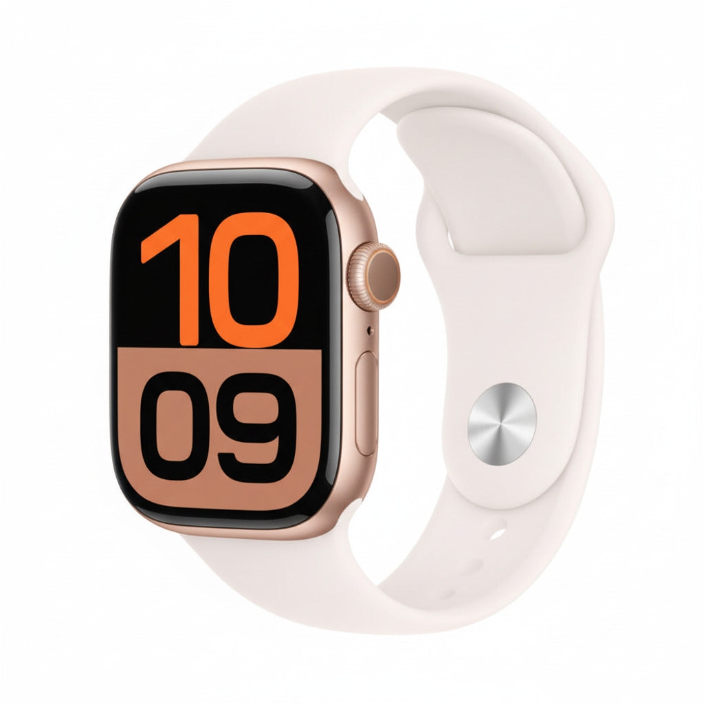 Apple Watch Series 10 4G 42mm Guld (Rosé Gummiband S/M) – Apple