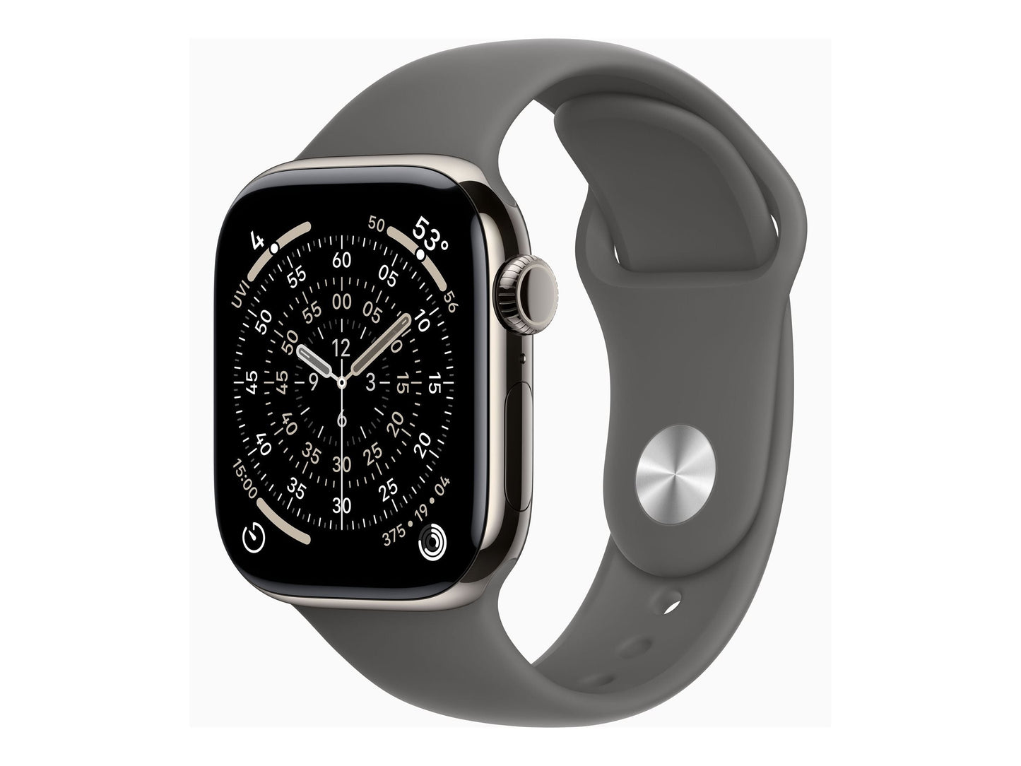 Apple Watch Series 11 42mm 5G Naturel Titanium (Grå Gummiband S/M) – Apple
