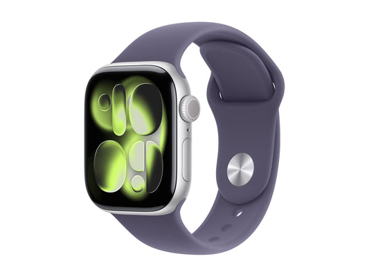 Apple Watch Series 11 42mm Silver (Purple Rubber Strap M/L)