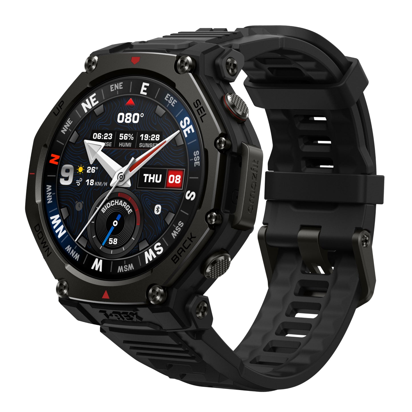 Amazfit T-Rex 3 Pro 44mm Svart (Svart Silikonband) – Amazfit