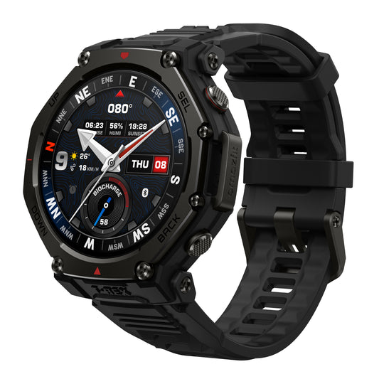 Amazfit T-Rex 3 Pro 44mm Svart (Svart Silikonband) – Amazfit