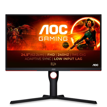 AOC G3 25G3ZM/BK computer monitor 62.2 cm (24.5") 1920 x 1080 pixels Full HD Black, Red – AOC