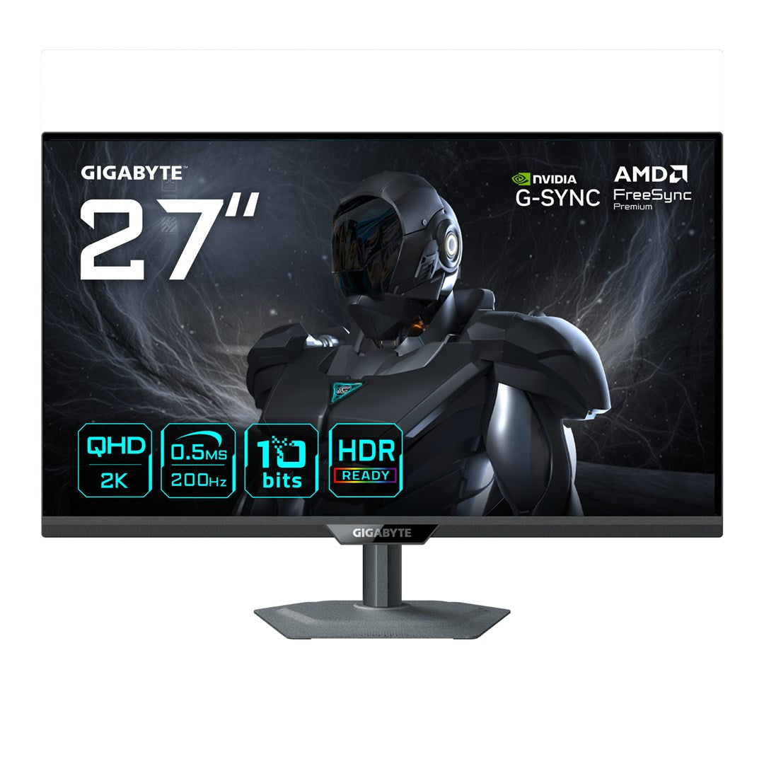 GIGABYTE G27Q20 27” QHD Gaming Monitor - 2560 x 1440, 200Hz, 0.5ms, 350 cd/m², G-Sync Compatible, FreeSync Premium, HDR10, HDMI 2.0, Displayport 1.4 – Gigabyte