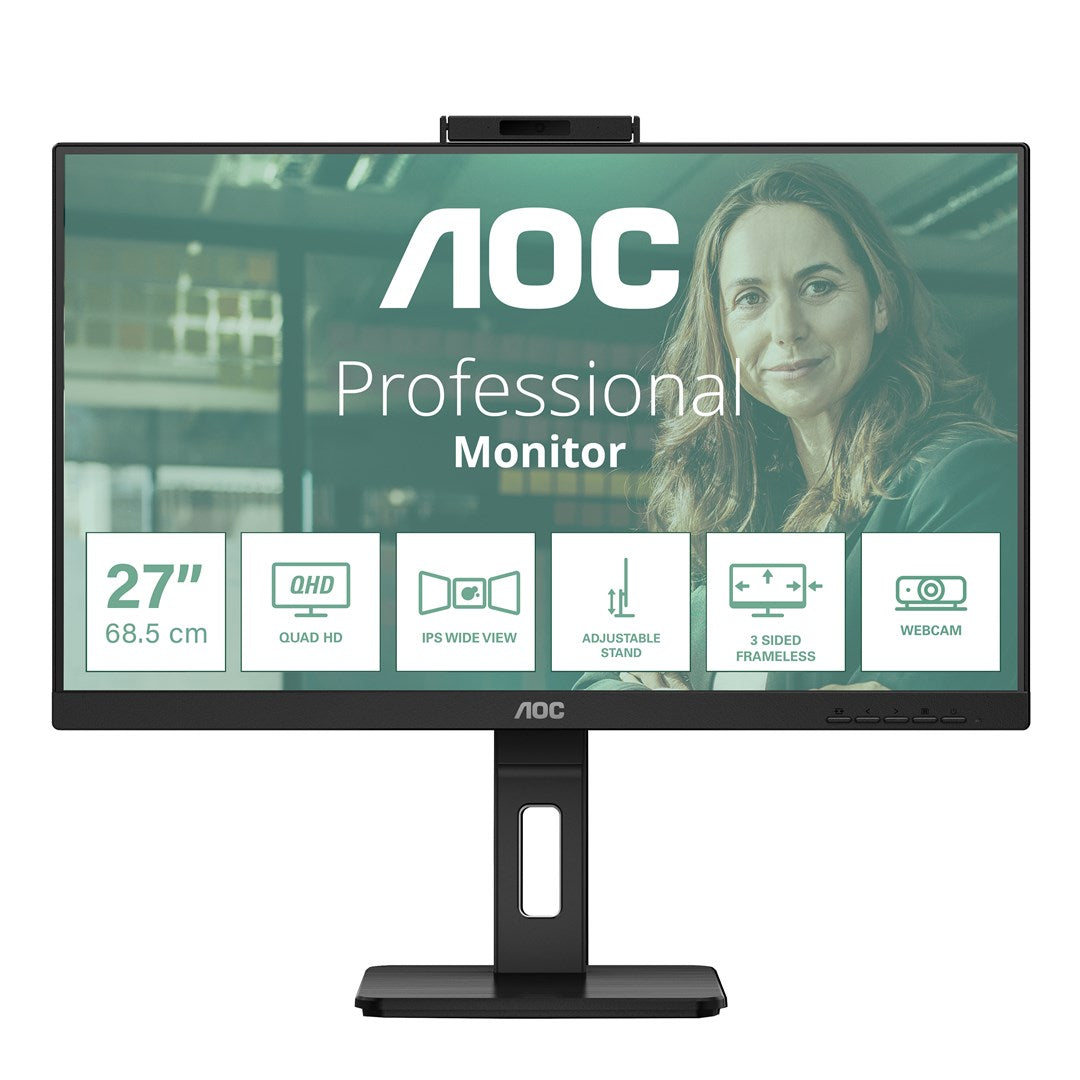 AOC Q27P3QW computer monitor 68.6 cm (27") 2560 x 1440 pixels Quad HD Black – AOC