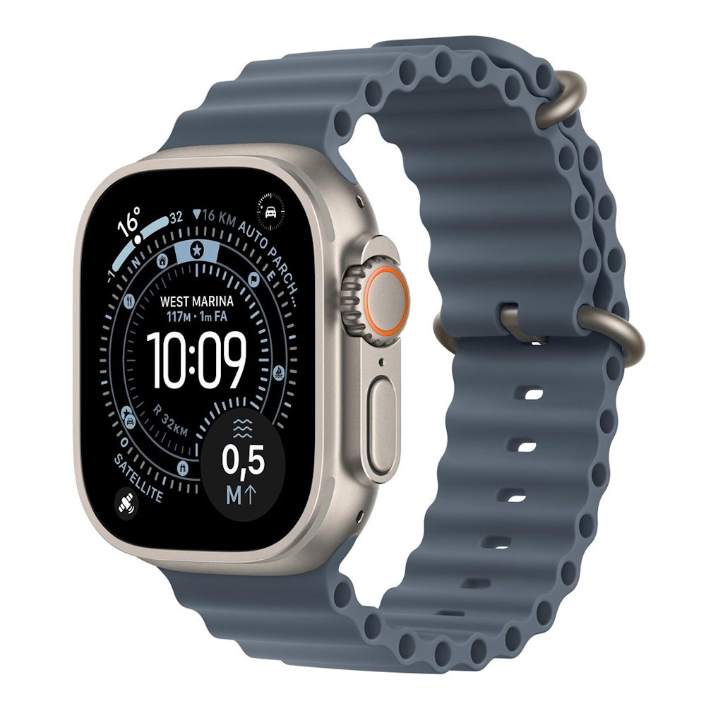 Apple Watch Ultra 3 49mm Titanium (Blå Gummiband) – Apple