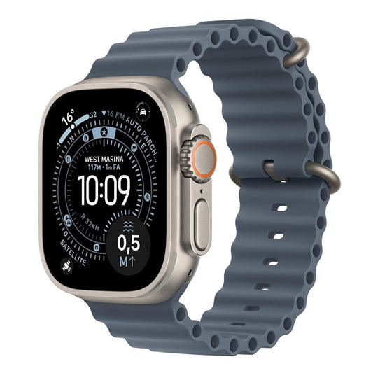Apple Watch Ultra 3 49mm Titanium (Blå Gummiband) – Apple